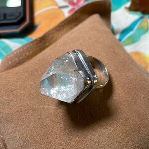 Quartz and sterling silver statement ring